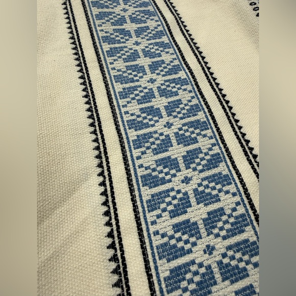 SEA EMBROIDERED MINI DRESS Ivory and Navy Blue - Picture 7 of 10